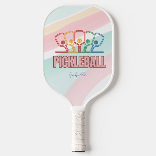 Colorful Pastel-ontwerp Pickleball Paddle (Voorkant)