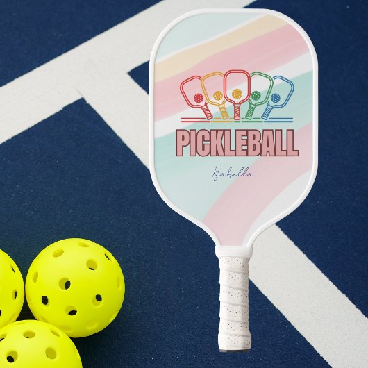 Colorful Pastel-ontwerp Pickleball Paddle
