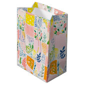 Colorful Pastel Patchwork Preppy Medium Cadeauzakje (Achterkant Gekanteld)
