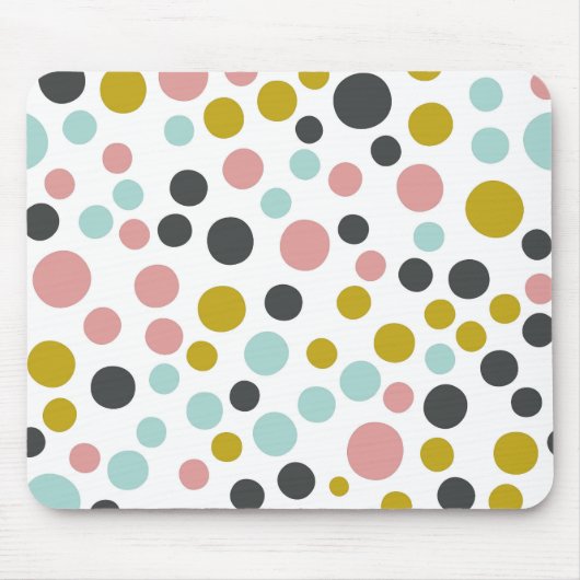 Colorful Pastel Polka Dots | Muismat (Voorkant)