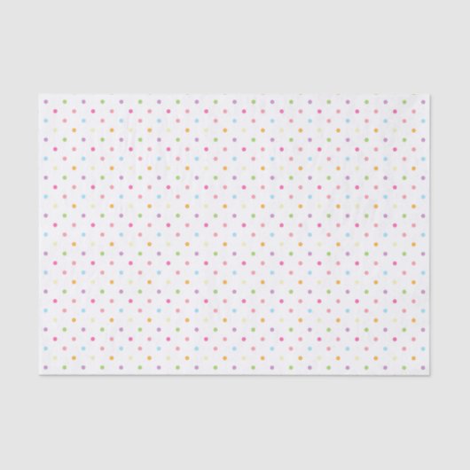 Colorful Pastel Polka Dots Tissuepapier (Voorkant)