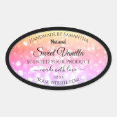 Colorful Pastel Rainbow Glitter Product Labels (Voorkant)