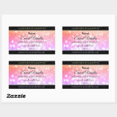Colorful Pastel Rainbow Glitter Product Labels (Vel)
