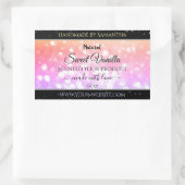 Colorful Pastel Rainbow Glitter Product Labels (Tas)