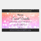 Colorful Pastel Rainbow Glitter Product Labels (Voorkant)
