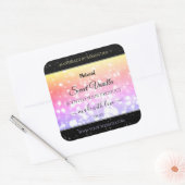 Colorful Pastel Rainbow Glitter Product Labels (Envelop)