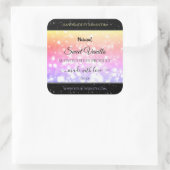 Colorful Pastel Rainbow Glitter Product Labels (Tas)