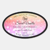 Colorful Pastel Rainbow Glitter Product Labels (Voorkant)