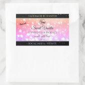 Colorful Pastel Rainbow Glitter Product Labels (Tas)