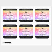 Colorful Pastel Rainbow Glitter Product Labels (Vel)