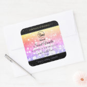 Colorful Pastel Rainbow Glitter Product Labels (Envelop)