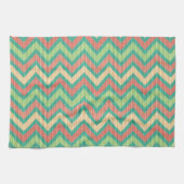 Colorful Pastel Retro Chevron Pattern Texture Theedoek (Horizontaal)