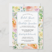 Colorful Pastel Spring Flower Vrijgezellenfeest In Kaart (Voorkant)