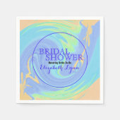 Colorful Pastel Swirl Vrijgezellenfeest Servet (Voorkant)