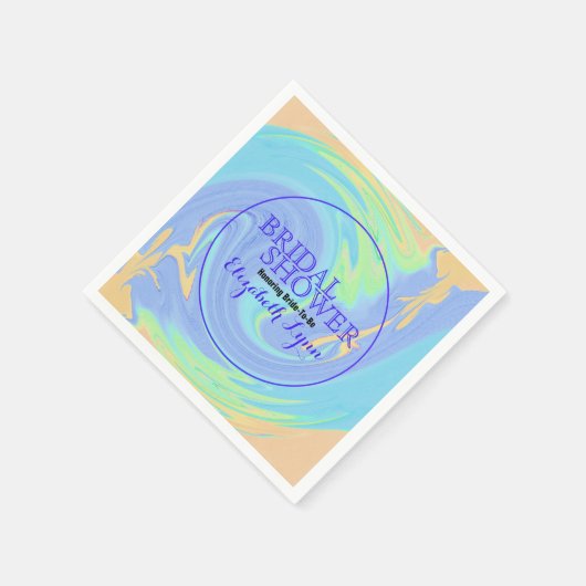 Colorful Pastel Swirl Vrijgezellenfeest Servet (Hoek)