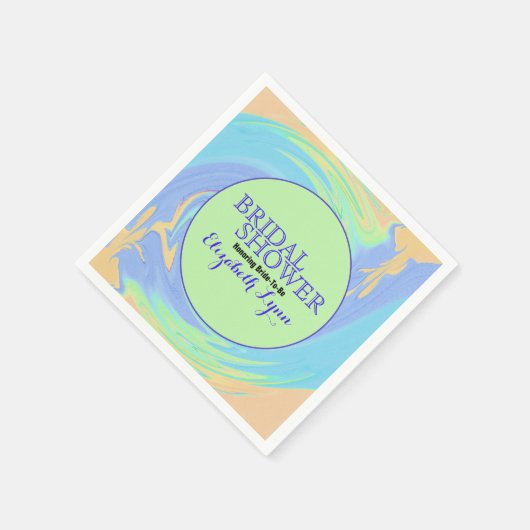 Colorful Pastel Swirl Vrijgezellenfeest Servet (Hoek)