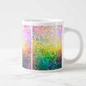 Colorful Pastel Tones Retro Glitter Grote Koffiekop (Rechts)