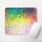 Colorful Pastel Tones Retro Glitter Muismat (Met muis)