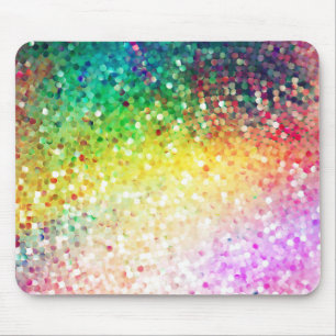Colorful Pastel Tones Retro Glitter Muismat