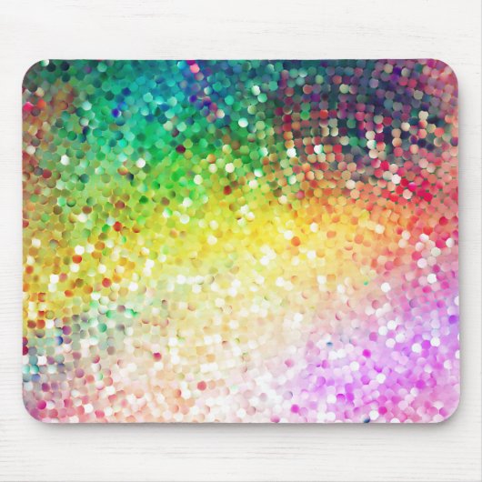 Colorful Pastel Tones Retro Glitter Muismat (Voorkant)