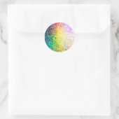 Colorful Pastel Tones Retro Glitter Ronde Sticker (Tas)