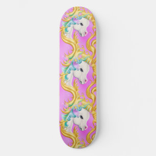 Colorful Pastel Unicorn with Rococo Baroque Accent Persoonlijk Skateboard