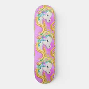 Colorful Pastel Unicorn with Rococo Baroque Accent Persoonlijk Skateboard