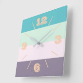 Colorful Pastel Vierkante Klok (Hoek)