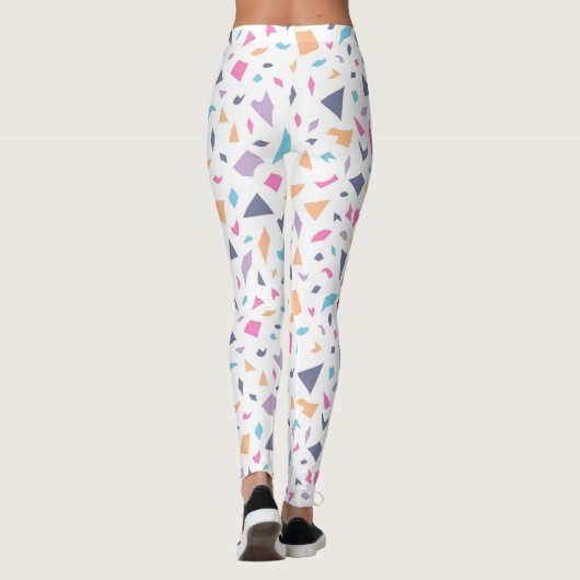 Colorful Pastel-vormpatroon Leggings (Achterkant)