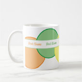 Colorful pastellantcirkels met jouw naam koffiemok (Links)