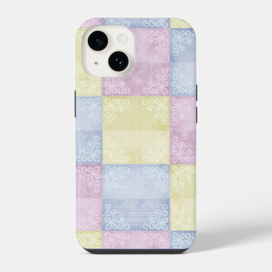 Colorful Pastels Patchwork iPhone Hoesje (Achterkant)