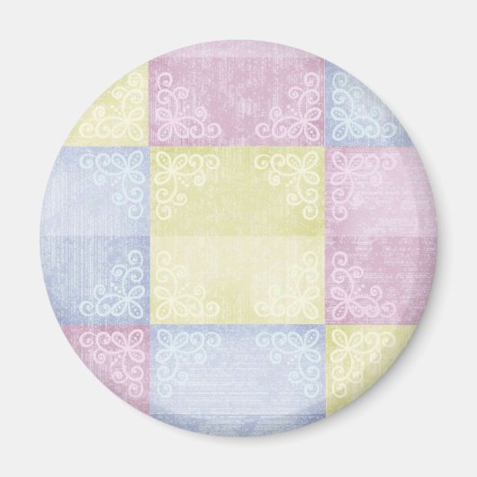 Colorful Pastels Patchwork Magneet (Voorkant)