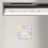 Colorful Pastels Patchwork Magneet (Insitu (Vaatwasser))