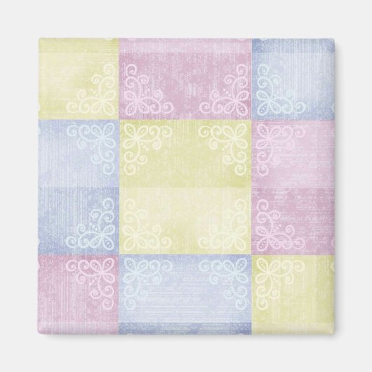 Colorful Pastels Patchwork Magneet (Voorkant)