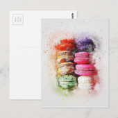 Colorful Pastry Cake Macaroon Abstract Briefkaart (Voorkant / Achterkant)