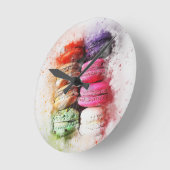 Colorful Pastry Cake Macaroon Abstract Ronde Klok (Hoek)