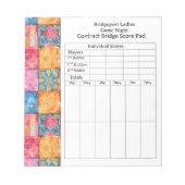 Colorful Patchwork Bridge Score Notitieblok (Voorkant)
