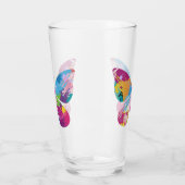 Colorful Patchwork Butterflies Drink glas (Links)