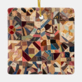 Colorful  Patchwork Crazy Quilt Keramisch Ornament (Voorkant)