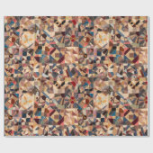 Colorful  Patchwork Crazy Quilt Pattern Cadeaupapier (Vlak)