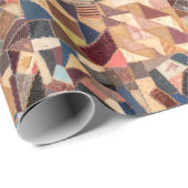 Colorful  Patchwork Crazy Quilt Pattern Cadeaupapier (Rol Hoek)