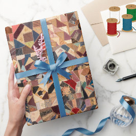Colorful Patchwork Crazy Quilt Pattern Cadeaupapier