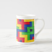 Colorful Patchwork Design Bone China Coffee Mok (Rechts)