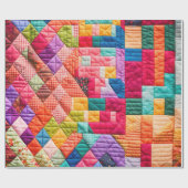 Colorful Patchwork Quilt Cadeaupapier (Vlak)
