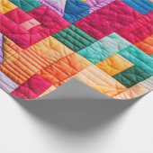 Colorful Patchwork Quilt Cadeaupapier (Hoek)
