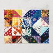 Colorful Patchwork Quilt Crafter's Postcard Briefkaart (Voorkant)
