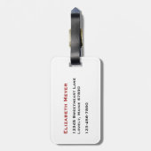 Colorful Patchwork Quilt Heart Bagagelabel (Achterkant verticaal)