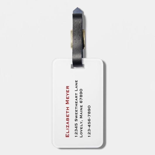 Colorful Patchwork Quilt Heart Bagagelabel (Achterkant verticaal)