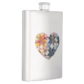 Colorful Patchwork Quilt Heart Heupfles (Rechts)