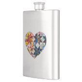 Colorful Patchwork Quilt Heart Heupfles (Links)